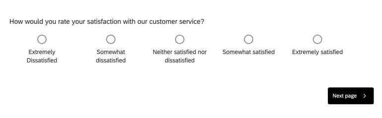 An example of a good survey question